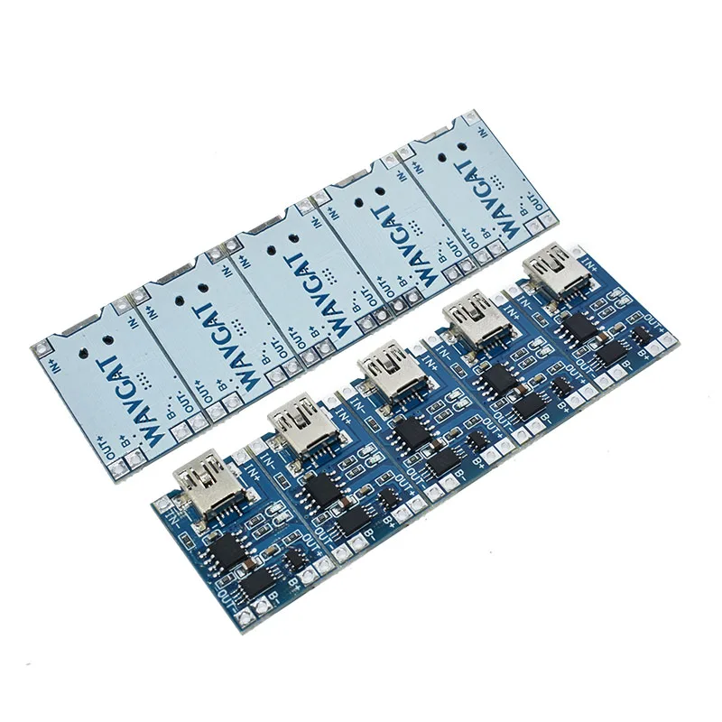 

5 pcs Mini USB 5V 1A 18650 TP4056 Lithium Battery Charger Module Charging Board With Protection Dual Functions 1A Li-ion