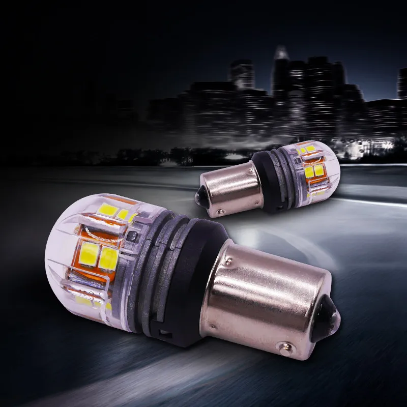 Светодиодный фонарь для автомобиля S25 BA15S 1156 7506 P21W светодиодный SMD белый/желтый