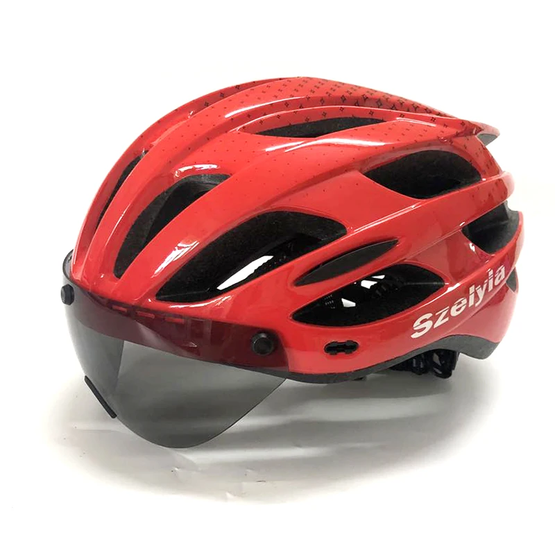 Взрослых сверхлегкий литой велосипедный шлем MTB дорожный шлем для горного велосипеда велосипедный козырек серые линзы очки casco ciclismo bici