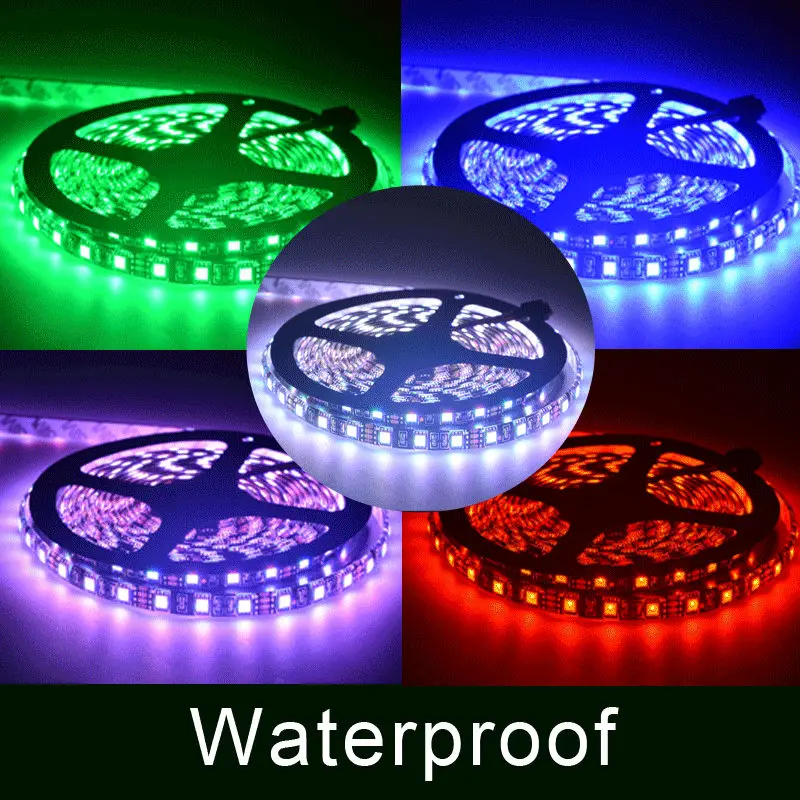 

Black light LED Strip 5050 60LED/M IP65 IP20 Waterproof Lighting Diode Tape 12V 5M/roll background Tape White Blue RGB Ribbon