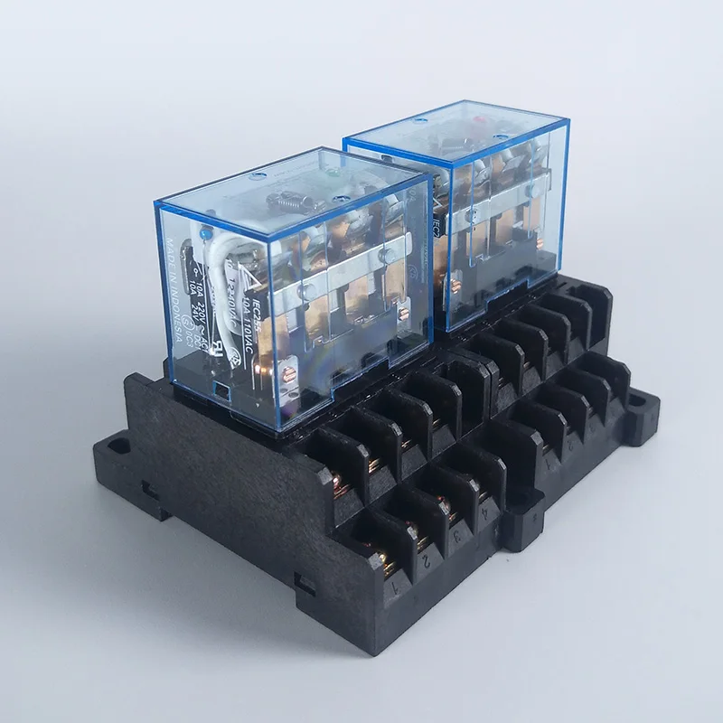 Реле мощности LY4NJ общего назначения 10А 14 контактов 35 мм din рейка AC12V 110 В 220 380 DC24V
