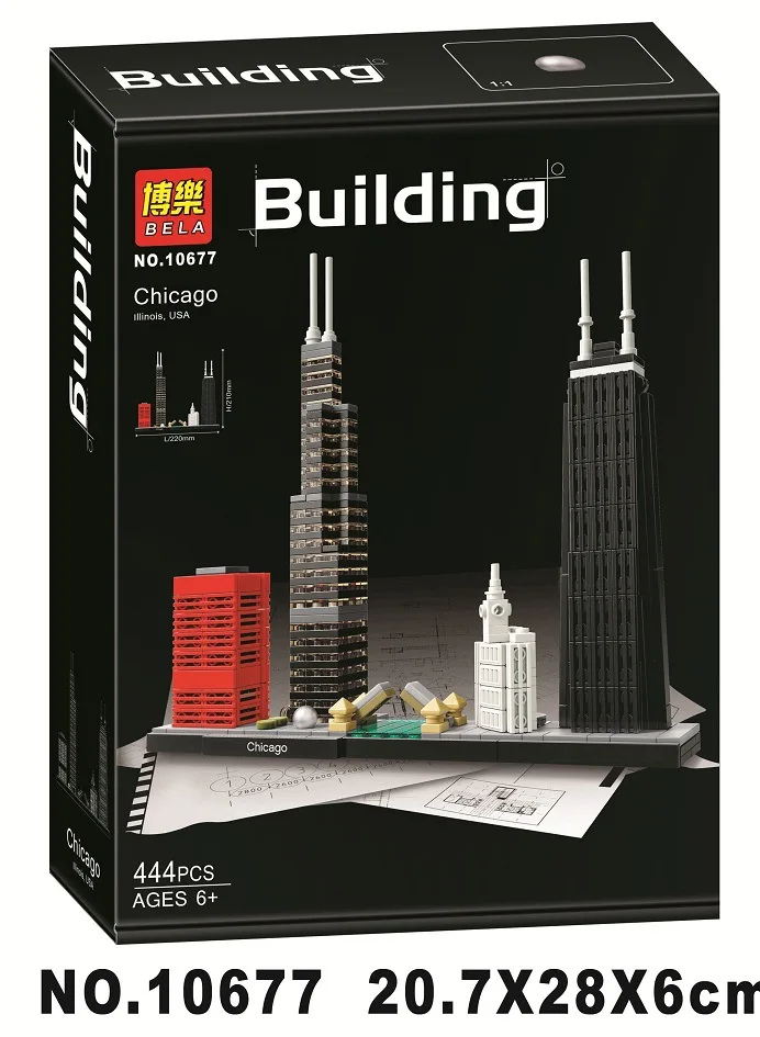 Architecture Building Sets Chicago 21033 Willis Tower Model Building Block Brick 