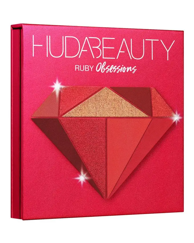 Новинка Huda beauty Ruby Obsessions палитра теней для век Палитра матовая Мерцающая ню макияж дымчатый блеск Тени для век Пудра