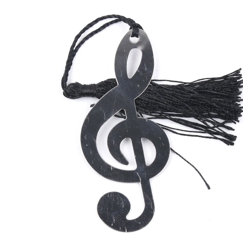 

Alloy Music Note Bookmark Document Bookmark Label Clip Stationery Mini Greeting Cards Tassels Pendant School Gift Bookmark