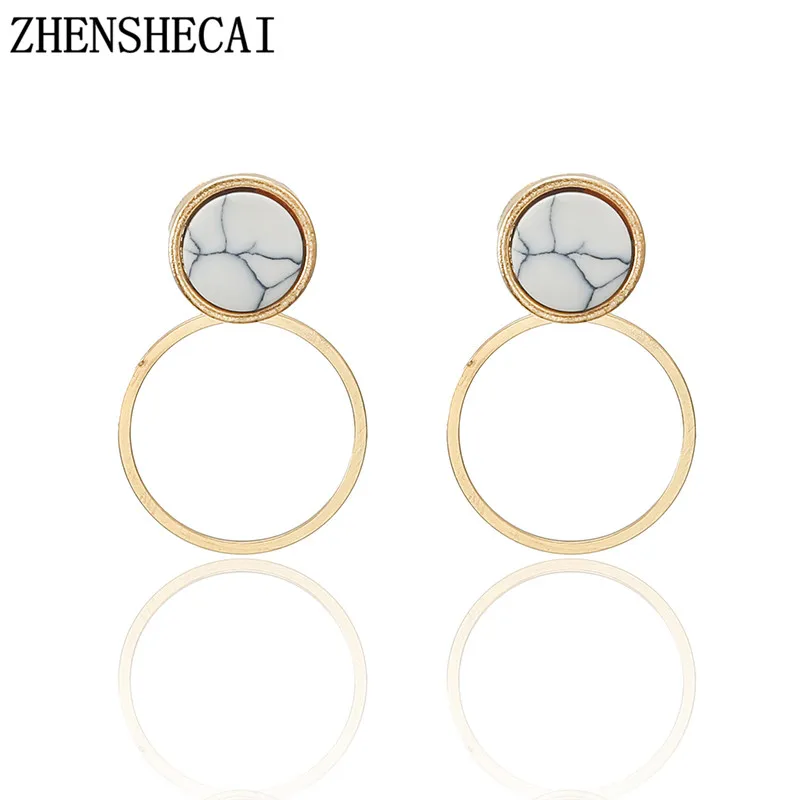 

New Brand Punk Design Fashion Square Triangle Round Geometric drop Earring Women Party Jewelry pendientes brincos