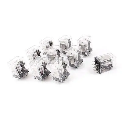 

HH53PL AC 380V Coil 11 Pins 3PDT Red LED Lamp Electromagnetic Relay 10 Pcs
