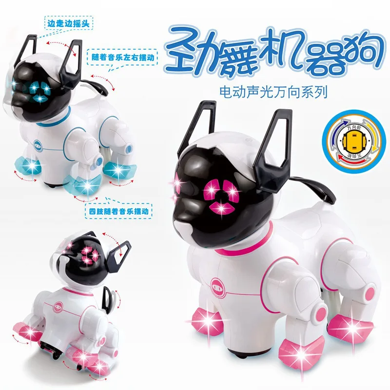 Robot Dogs Electronic Pets with Music Lighting Bark Stand Walk Universal Wheel Cute Interactive Dog Electronic Toys For Kids