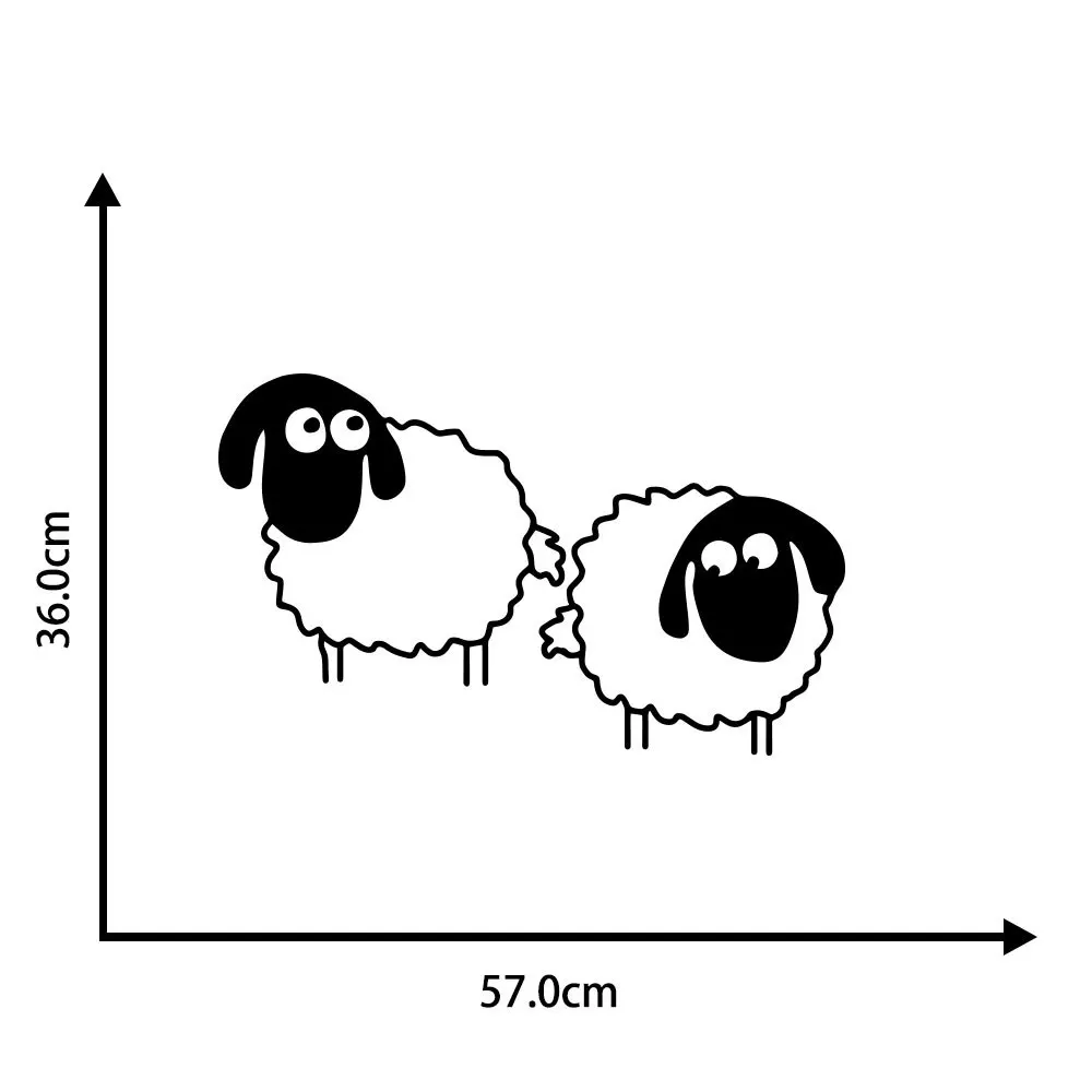 Милые наклейки для детской комнаты с овечкой, настенные наклейки для детской комнаты, настенные наклейки для детской комнаты, наклейки для детской комнаты