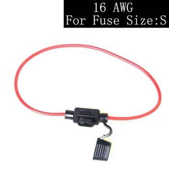 

Free shipping Small Size DC Fuse Holder In-line Blade Fuse Holder Cable ATC/ATO for Car Electronics Modify Lab Solar System