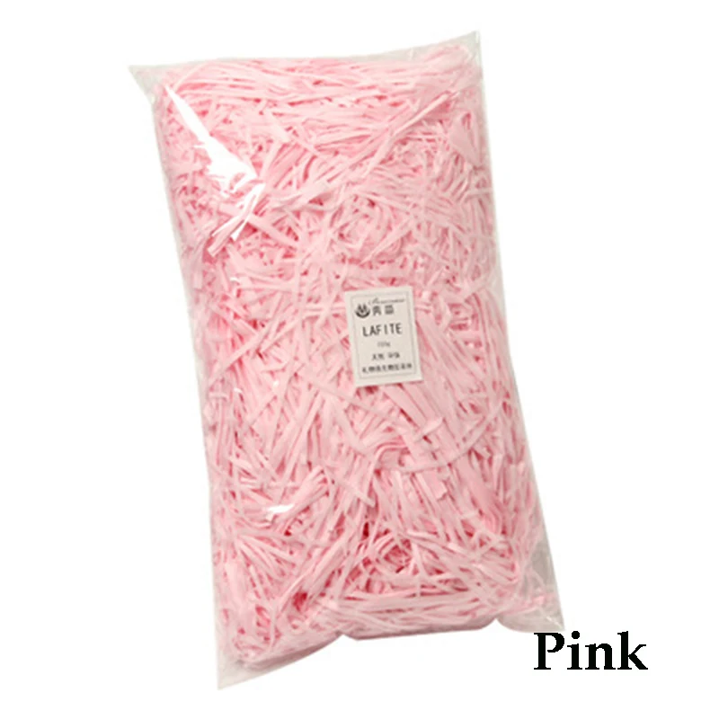 100 г красочные измельченные Crinkle бумага наполнитель подарочной коробки ремесло вечерние Ремесло бумажные украшения практичные коробки для конфет DIY упаковка - Цвет: 100g pink