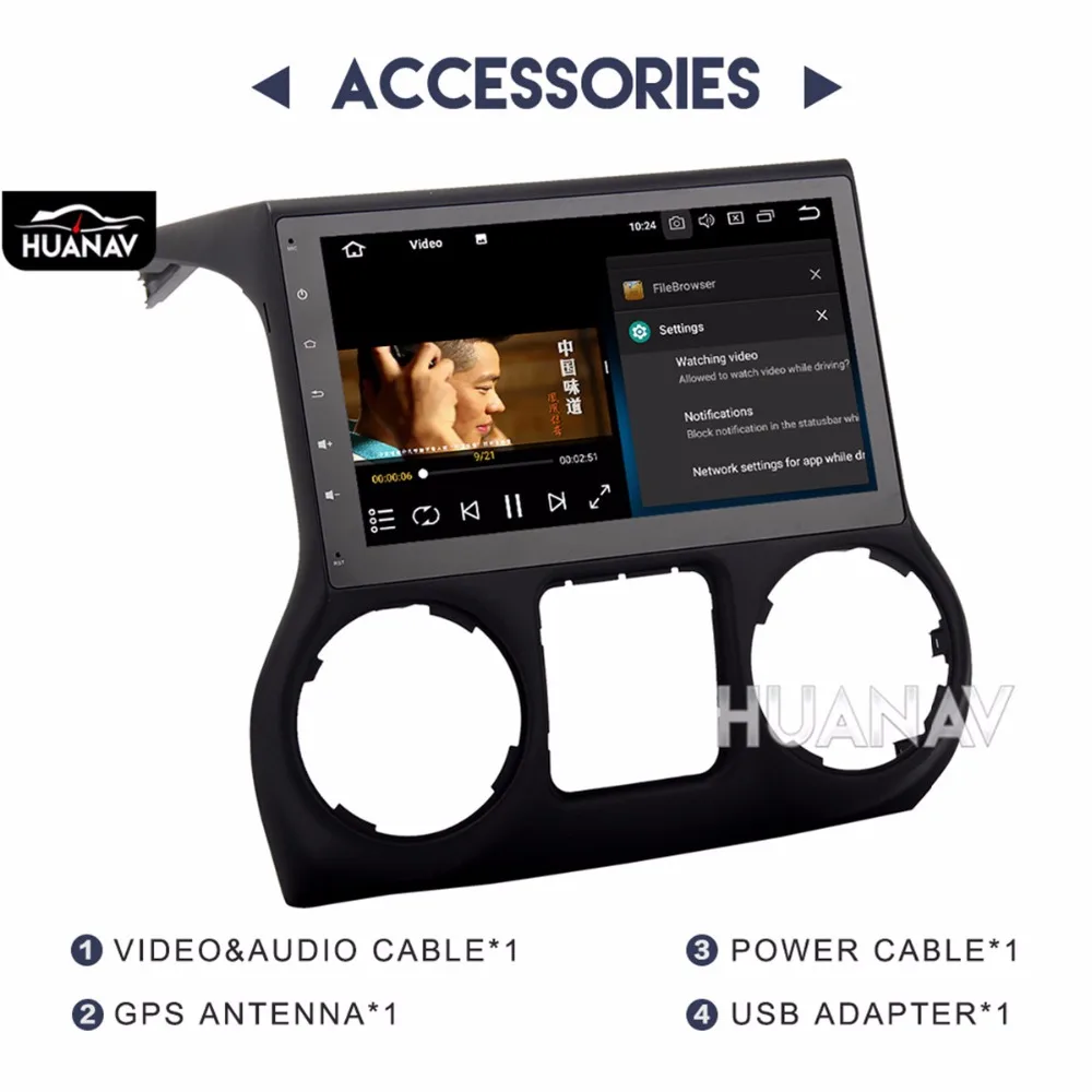 Top Car radio player car GPS navigation for Jeep Wrangler 2011-2016 2 din car radio gps Android 8.0 10.2