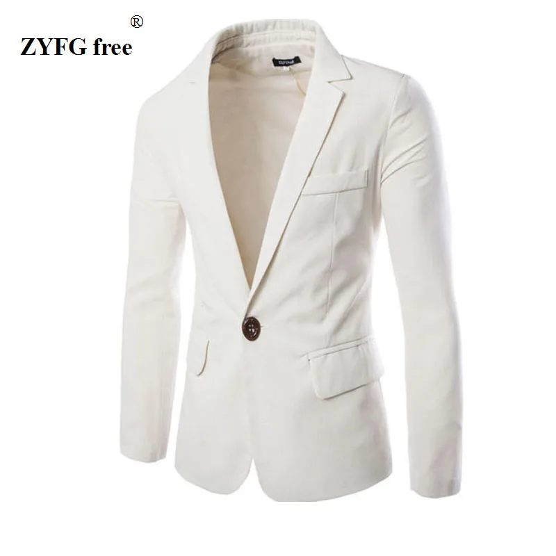 

2017 new autumn style men's casual suit men popular youth solid color single button Linen fabric pocket decorate Leisure suit