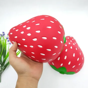 

New Large Strawberry jumbo squishy Slow Rising toy 19CM big size Cartoon squeeze toys for Children fun Soft Toy anti stress Gift