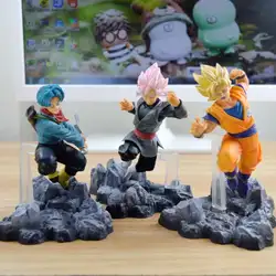 3 шт./компл. аниме действие фигурка Dragon Ball Z DXF супер воины Транкс, Сон Гоку Black Soul Гоку Модель ПВХ Коллекция игрушки куклы 13 см