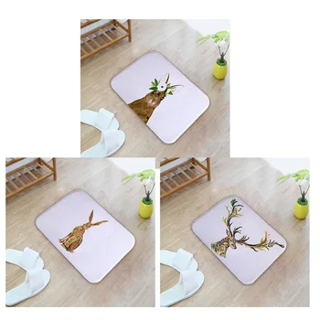 

Animal World Carpet Super Soft Coral Fleece Rectangular Leaf Tentacle Camel Lizard Rabbit Black Garland Anti-slip Carpets Mats