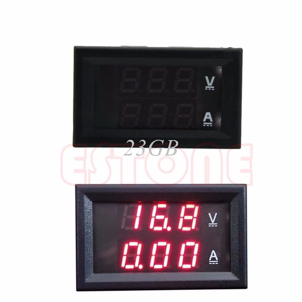 DC 100V 50A Двойной цифровой вольтметр Амперметр Красный светодиодный амперметр+ шунт тока J24