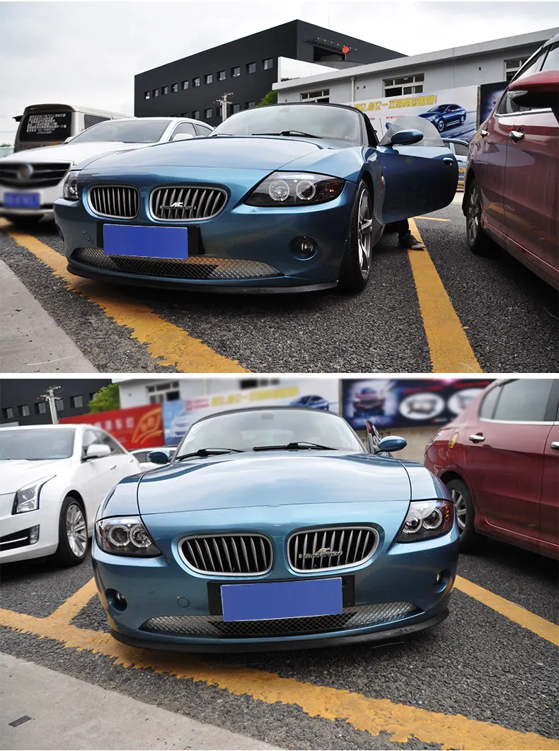 Автомобиль Стайлинг для BMW Z4 E85 светодиодный фары 2003-2008 для Z4 фар Светодиодные ангельские глазки drl H7 hid Би-ксеноновые линзы ближнего света