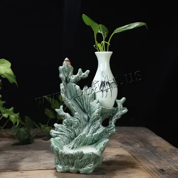 

Traditional Chinese Style Ceramic Backflow Incense Burner Mountain Shape Smoke Waterfall Incense Holder Fashion Home Decoration