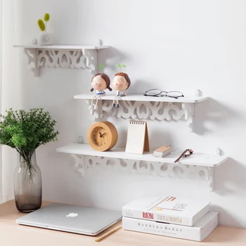 

Living room wall decoration storage partition hanging shelf bedroom hanging wall solid wood shelf