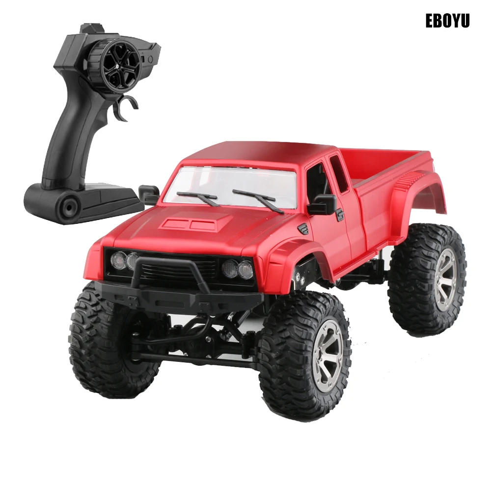 EBOYU FY002A 2,4 Ghz 1/16 4WD внедорожник RC грузовик с передним светодиодный светильник матовый военный RC грузовик RTR