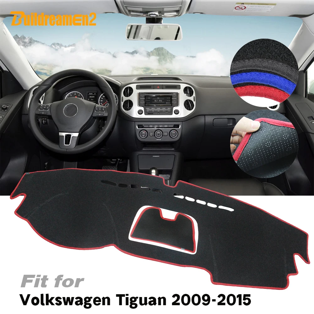 Для VW Volkswagen Tiguan 2009 2010 2011 2012 2013 автомобиля Избегайте светильник коврик для приборной панели крышки инструмент коврик-платформа без скольжения