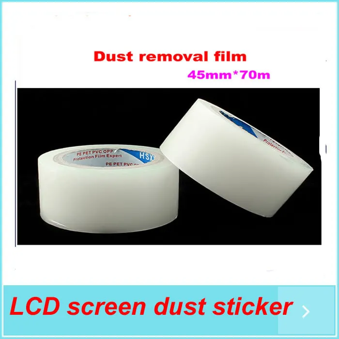 Free shipping! Dust removal film 45mm*70m for mobile phone tablet LCD