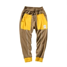 Повседневные штаны с эластичной резинкой на талии; брюки длиной до щиколотки; винтажные спортивные брюки