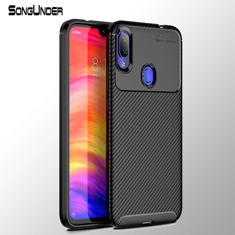 

For Xiaomi Redmi Note 7 Case Carbon Fiber Soft Silicone Anti-Knock Back Cover for Xiaomi Redmi Note 7 Note7 Pro Phone Case