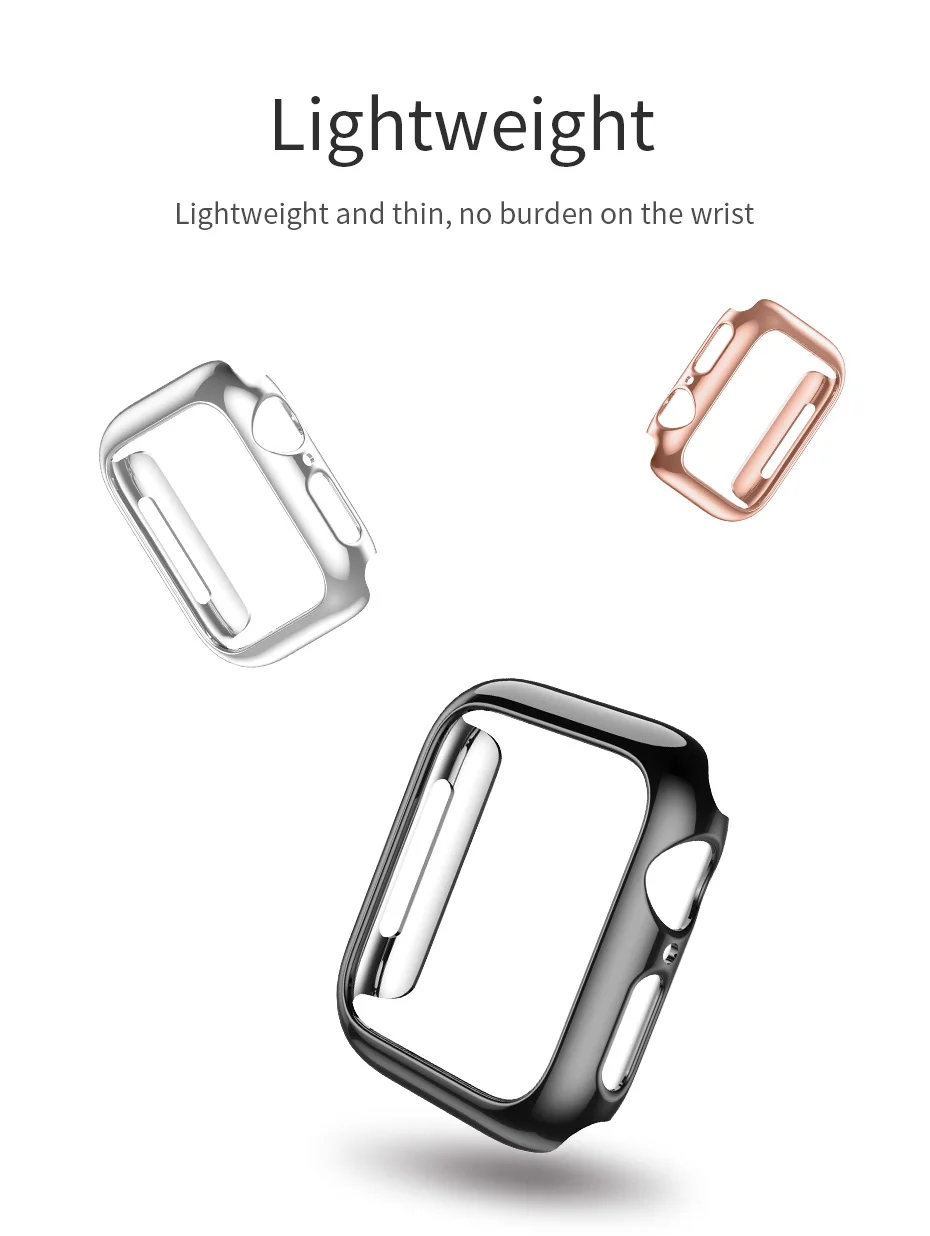 HOCO Ультратонкий жесткий чехол для ПК 40мм 44мм для Apple Watch 5 4 Корпус Разноцветный защитник Пластиковая рамка для серии Iwatch 4