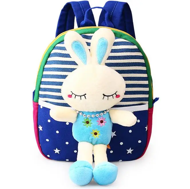Милый рюкзак в полоску с изображением животных для детей 1-3 лет - Цвет: 6