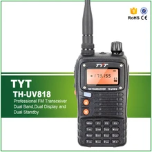 TYT TH-UV818 портативная рация 5 Вт VHF+ UHF 128 память CH радиостанции VOX FM двухдиапазонный дисплей портативная рация