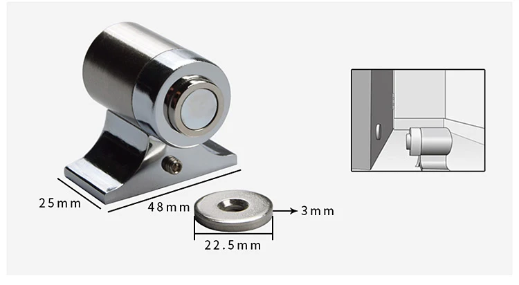 Магнитный дверной ограничитель из цинкового сплава, магнитный дверной ограничитель, настенный напольный фиксатор, Фиксатор двери, безопасный фиксатор