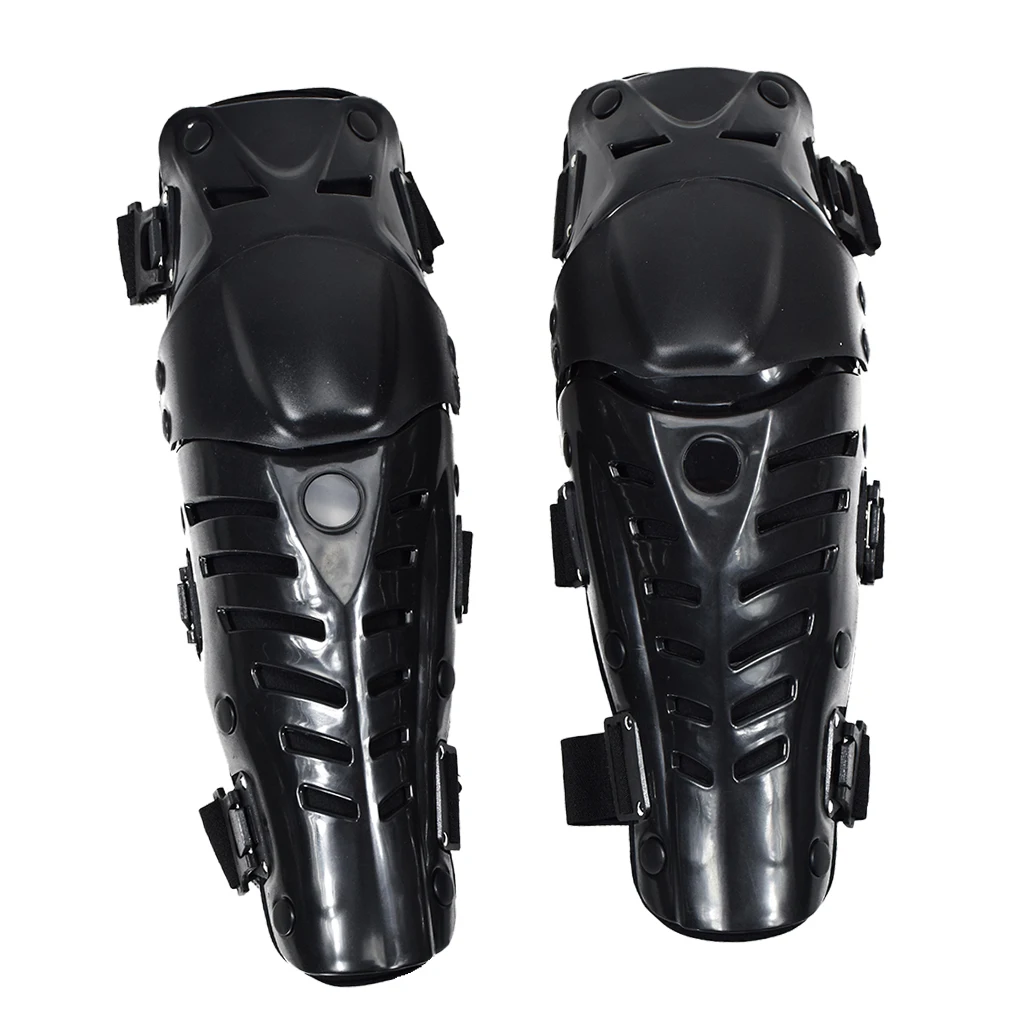 1 Pair Black Knee Shin Pads Protector Guard for Motorcycle Motocross Bike Biker Knee Shin Armor Protect Guard