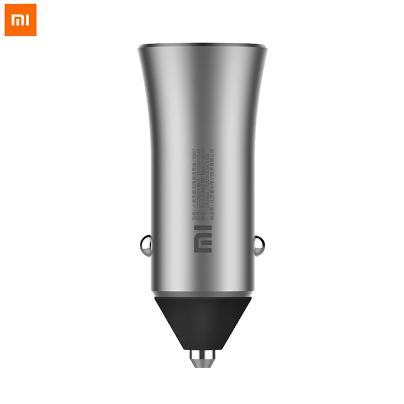 

Original Xiaomi Mi Car Charger Dual USB Quick Charge 5V/2.4A 9V/2A 12V/1.5A Max 18W Fast Charge Edition With LED Light tips