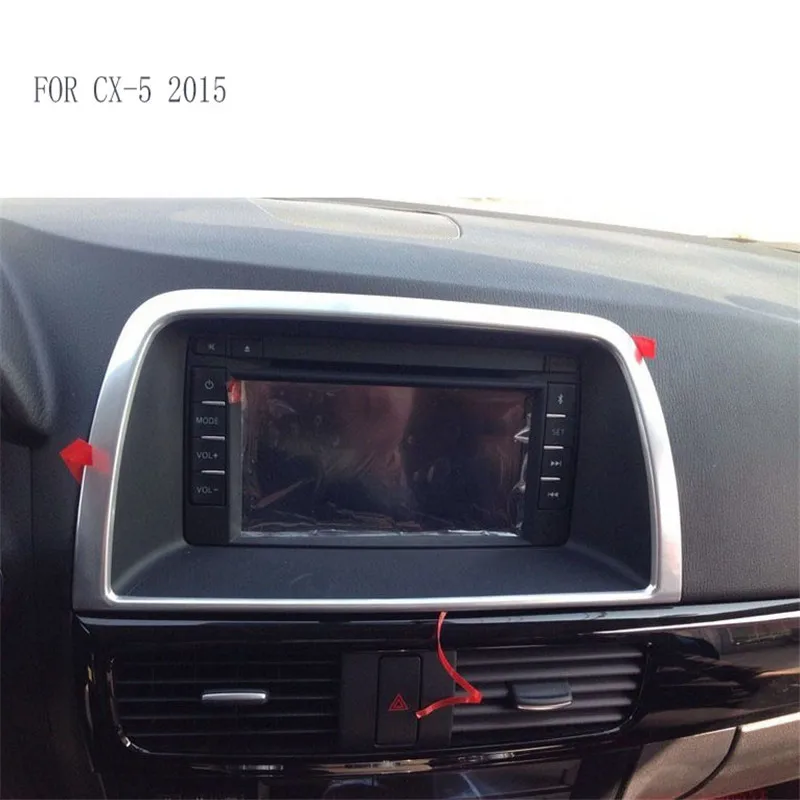 Us 19 38 15 Off For Mazda Cx 5 Cx 5 Cx5 2015 Abs Chrome Navigation Frame Cover Centre Console Trim Decoration Interior Car Styling Accessories In