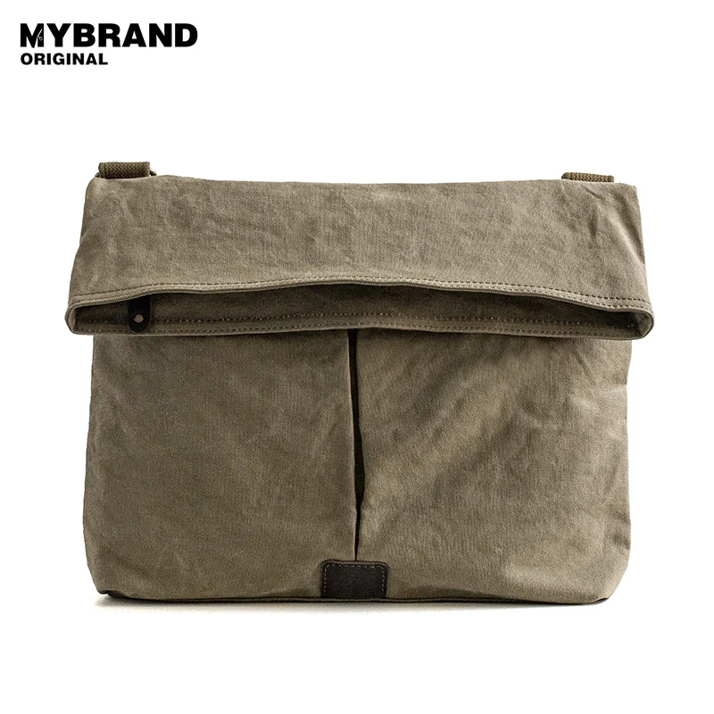 

MYBRAND canvas men's single shoulder bag Folding canvas bag crossbody bag Messenger bag fashion style B93