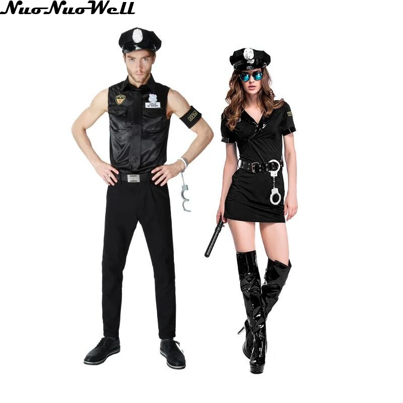 

Halloween Cosplay Costume New Arrival Man Male Policeman Jacket with Handcuff for Masquerade Carnival Performance Party Show