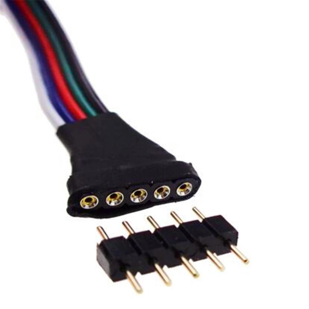 10 шт./лот 5pin RGBW LED разъем 5 контактный штырьковый штекер двойная DIY маленькая часть
