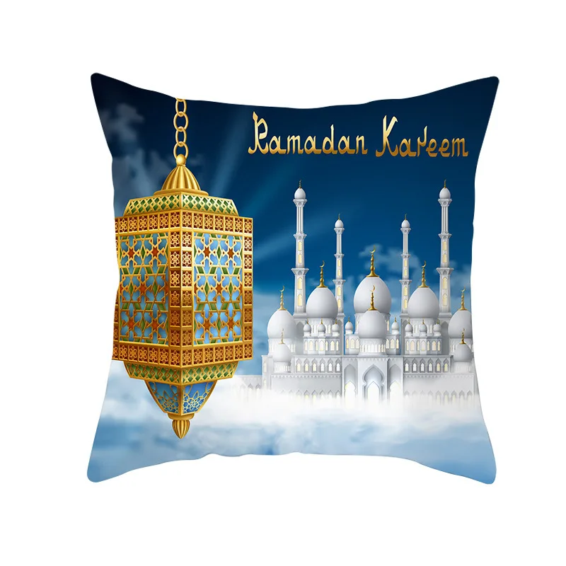 45x45 см мусульманские украшения на Рамадан для дома хлопок сиденье диван наволочка классический фонарь Бросок Наволочка Eid Mubarak Декор - Цвет: 28