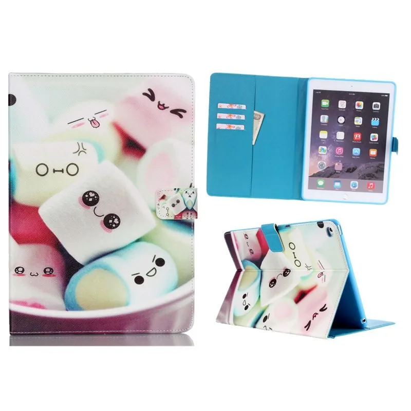 Case for iPad Air 2 PU Leather +Silicone Luxury Colorful Cute Tablet Stand Wallet Flip Cover Cases for iPad Air 2  iPad 6 9.7  (2)