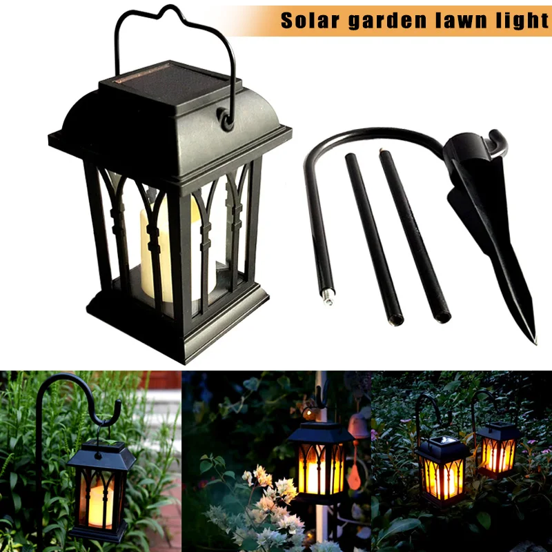 

Solar Power Waterproof LED Candle Light Outdoor Garden Lawn Path Street Hanging Lantern Lamp MAL999