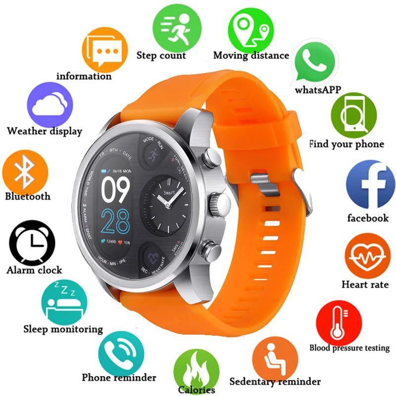 

2019 Hybrid Smart Watch Men Women Heart Rate Monitor Blood Pressure Fitness Tracker Smartwatch Sport Watch for ios android