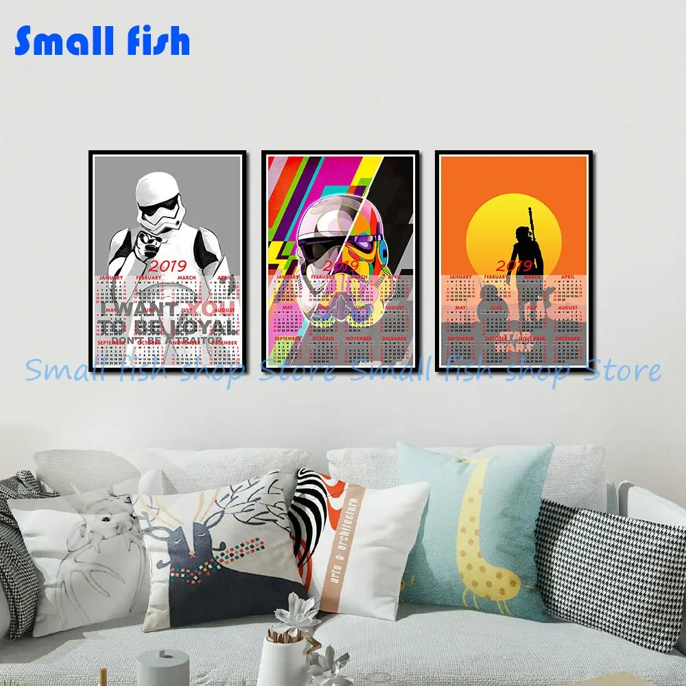 

Star Wars B Serie 2019 calendar poster Home Furnishing decorative white coated paper Wall Sticker Home Decora