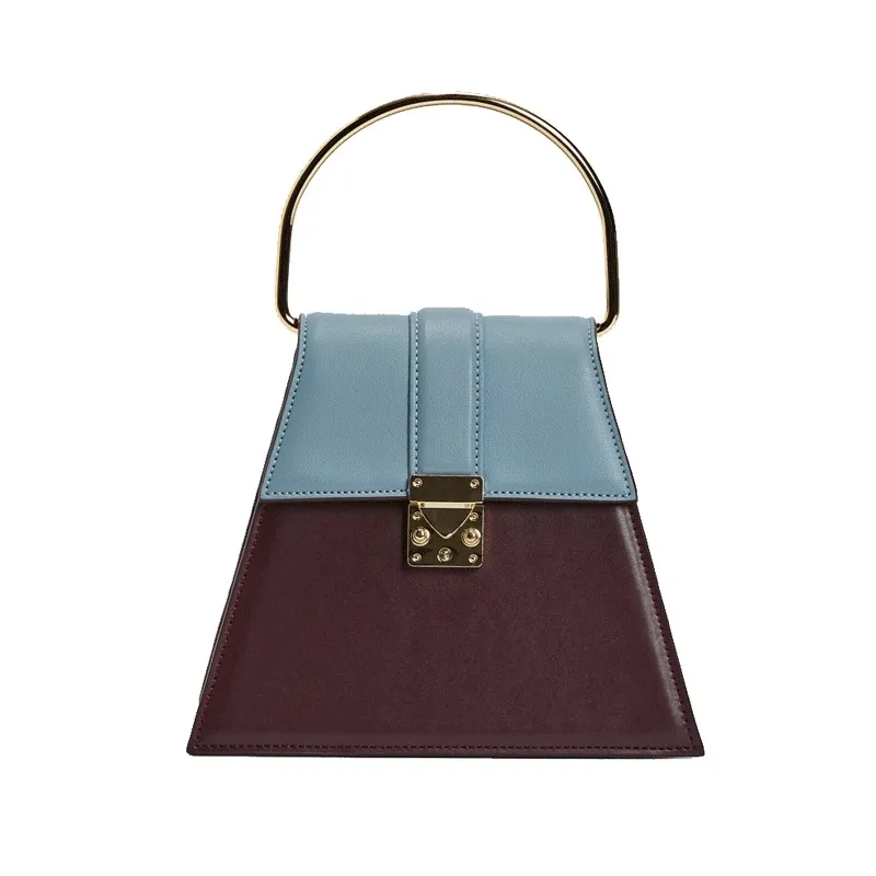 

2018 Summer Big Ring Trapezoidal Panelled Saddle Fashion Casual Shoulder Crossbody Bag High Quality Purse and Handbags Louis Bag