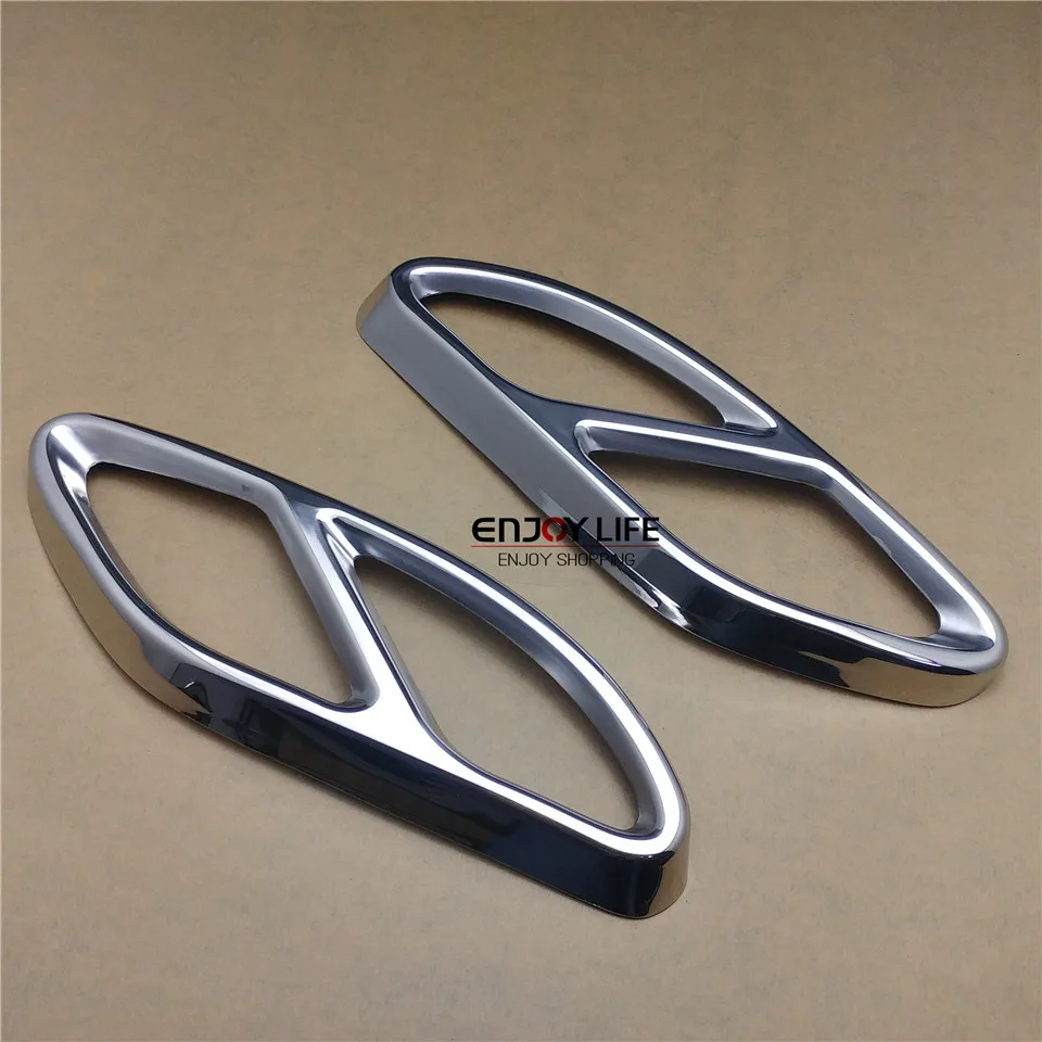

Stainless Steel Rear Dual Exhaust End Pipe Sticker Cover Trim For Mercedes Benz GLS Class X166 2017 (Facelift)