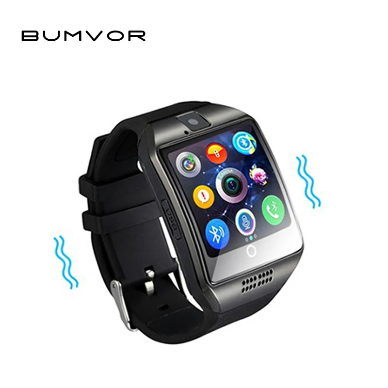 

BUMVOR Bluetooth Smart Watch Q18 Intelligent Clock For Android Phone with Touch Screen camera men watch smartwatch