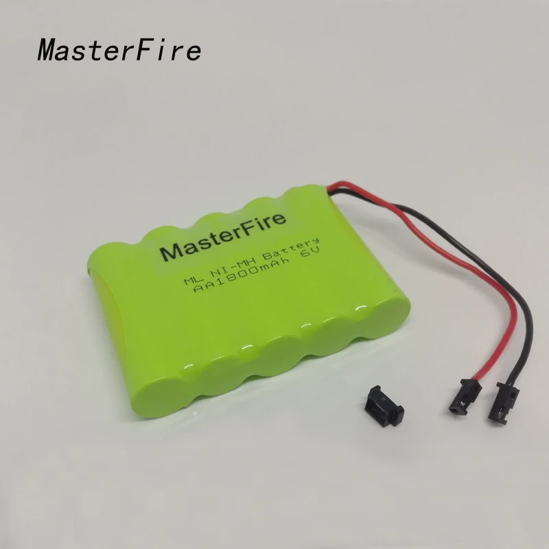 

MasterFire 5PACK/LOT 6V 1800mAh 5x AA Ni-MH RC Rechargeable Battery Batteries Pack for Helicopter Robot Car Toys with Plug