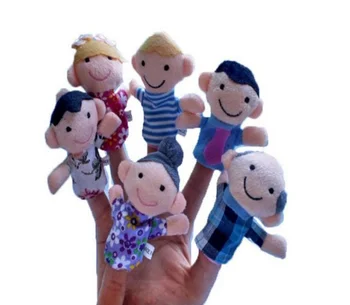 

120PCS The Family Hand Puppets Baby Plush Toy Finger Puppet Tell Story Props Child Dolls&Stuffed Toys For Christmas Gift