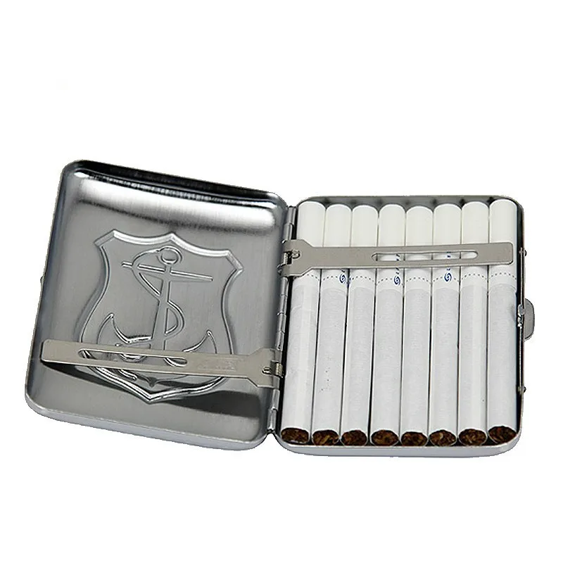 16 cigarette weigh anchor Chrome plated brass cigarette case clip box cigarette box02
