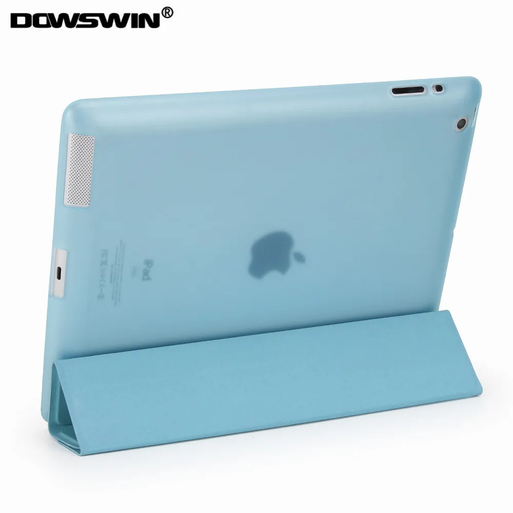 Чехол dousswin для ipad 2, 3, 4 из искусственной кожи Модный Магнитный 4-fold wake smart cover чехол tpu можно увидеть логотип мягкий для ipad 2/3/4 чехол s